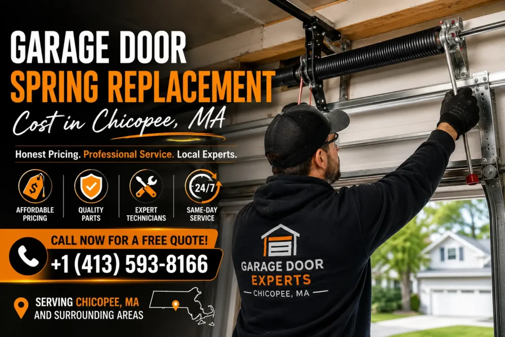 Garage Door Spring Replacement Cost in Chicopee, MA